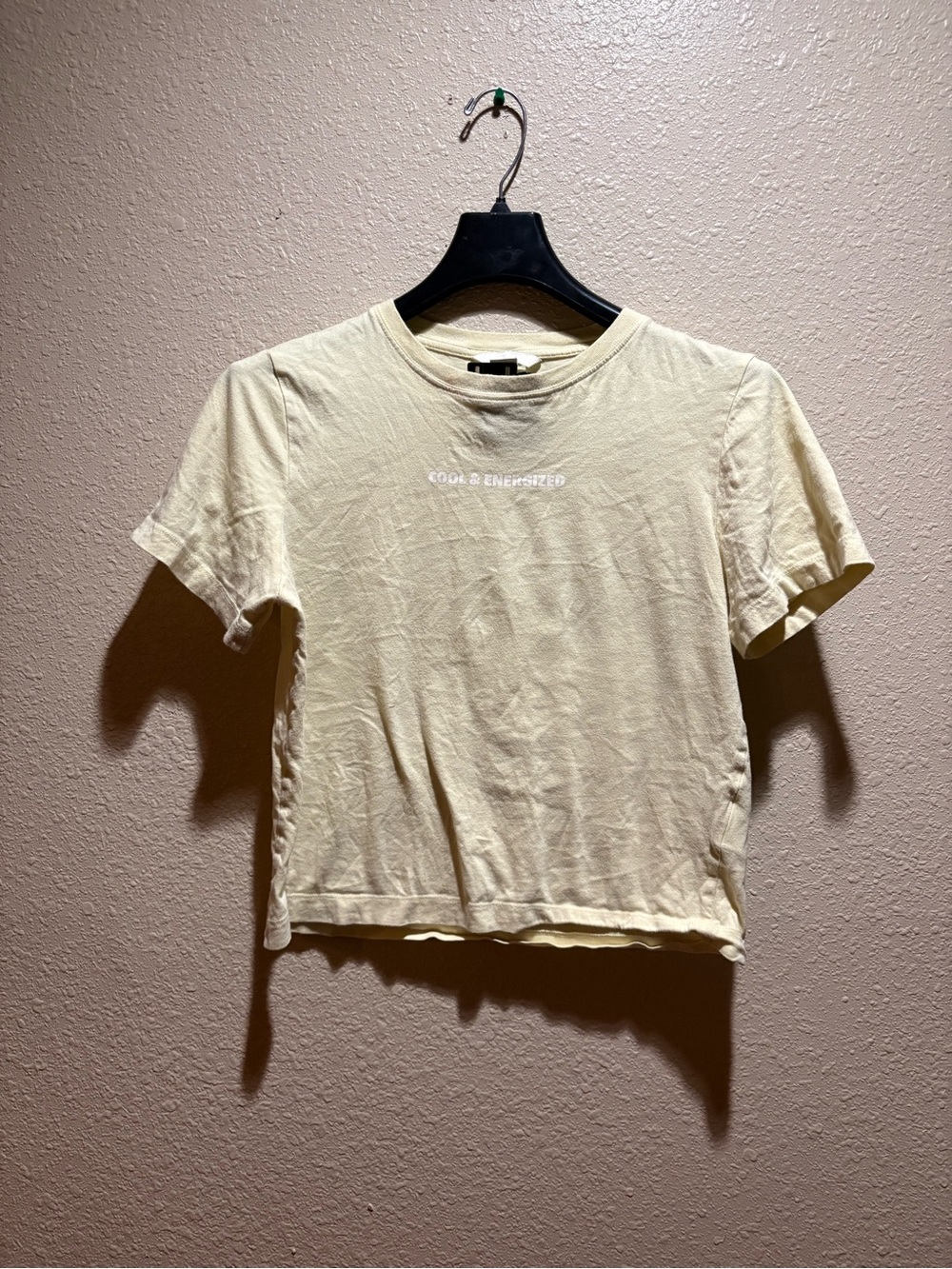 H&M Pale Yellow Short Sleeve Crewneck Tee